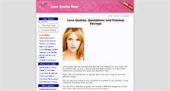 Desktop Screenshot of lovequotesnow.com